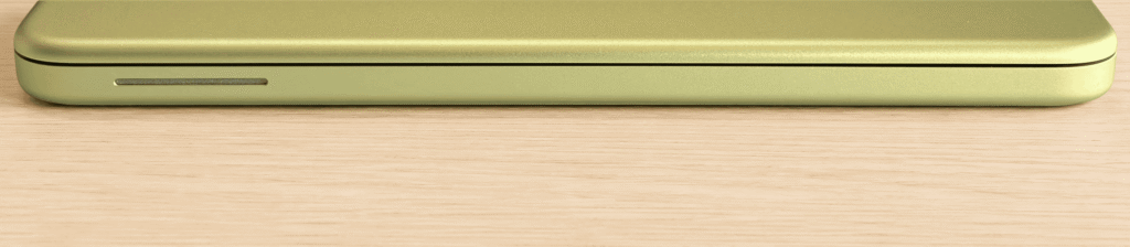 The left side of an Apple MacBook