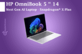 Lightweight HP OmniBook 5 14” Next Gen AI laptop with powerful battery life and a premium display at a discounted price £799.00